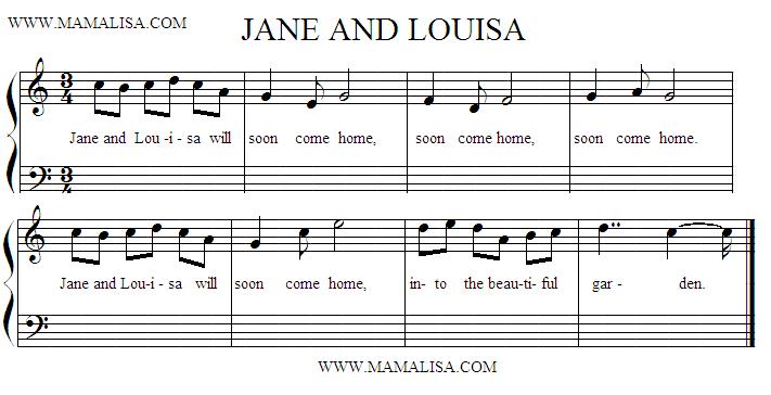 Sheet Music - Jane and Louisa