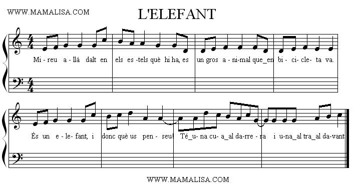 Sheet Music - L'elefant