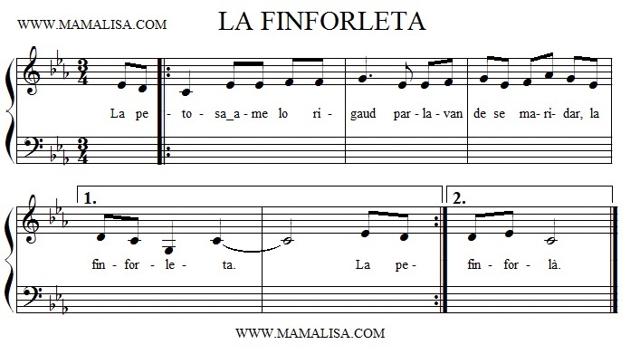 Sheet Music - La finforleta