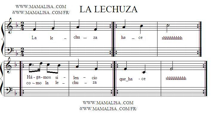 Sheet Music - La lechuza