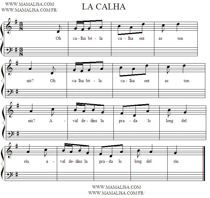 Sheet Music - La calha