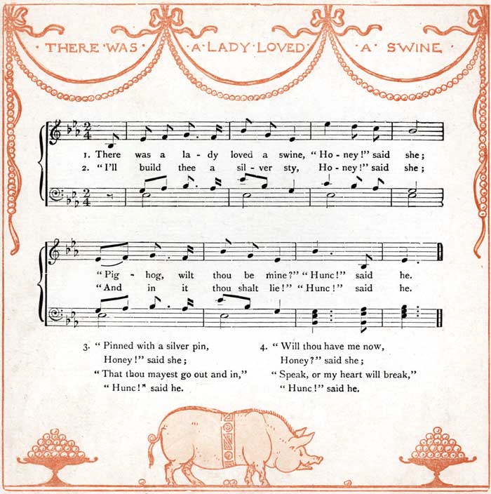 Partition musicale - There Was a Lady Loved a Swine