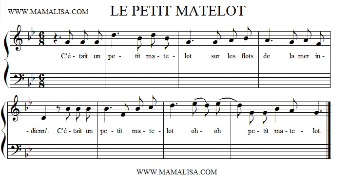 Sheet Music - Le petit matelot