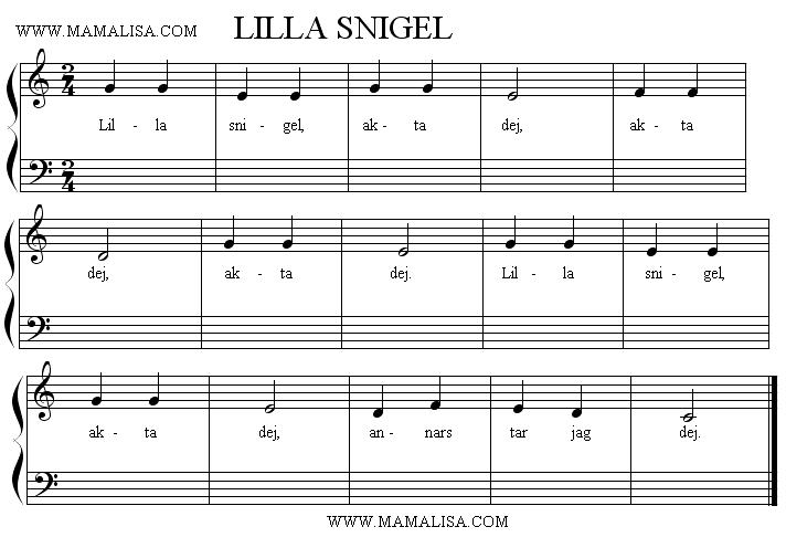 Sheet Music - Lilla snigel