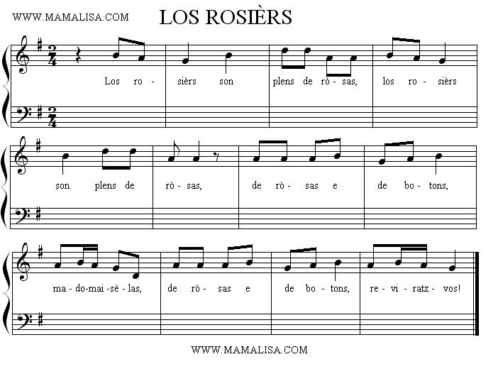 Sheet Music - Los rosièrs