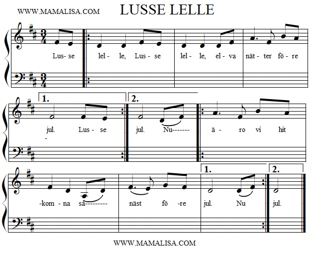 Sheet Music - Lusse Lelle