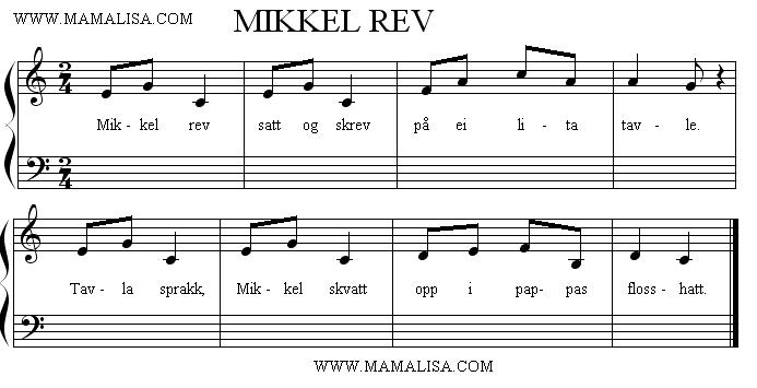 Partition musicale - Mikkel Rev