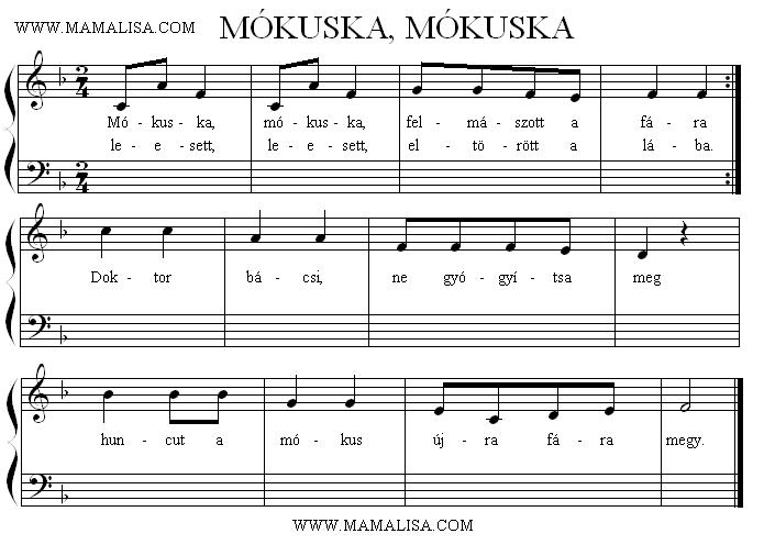 Sheet Music - Mókuska