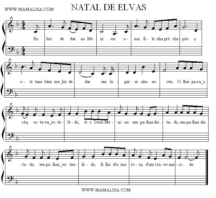 Partition musicale - Natal de Elvas