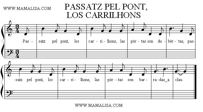 Partition musicale - Passatz pel pont