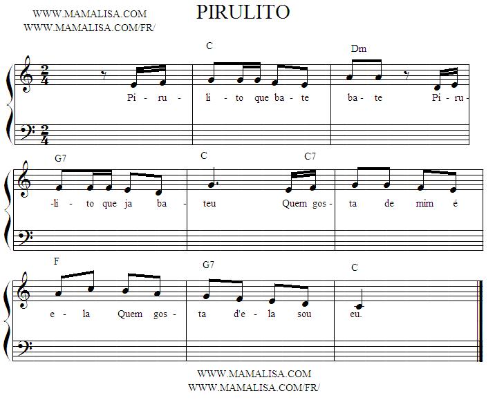 Sheet Music - Pirulito