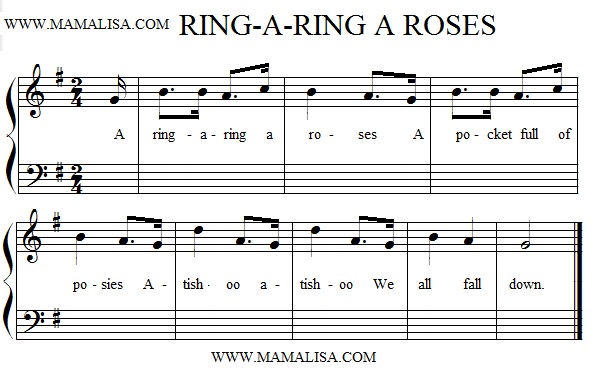 Partition musicale - Ring A-Ring O' Roses