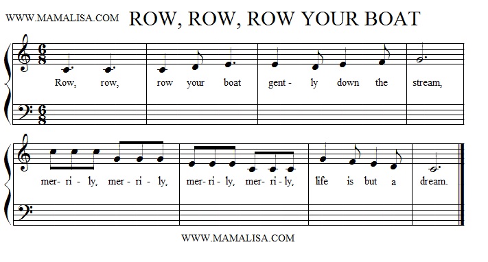 Row Row Row Your Boat American Children s Songs The USA Mama 