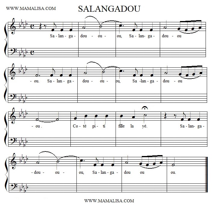 Partition musicale - Salangadou