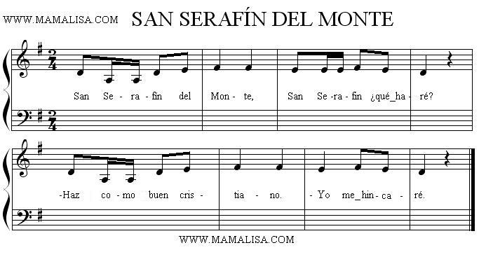 Partitura - San Serafín del Monte