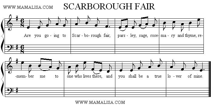 Scarborough fair  Scarborough fair, Music lyrics, Lyrics