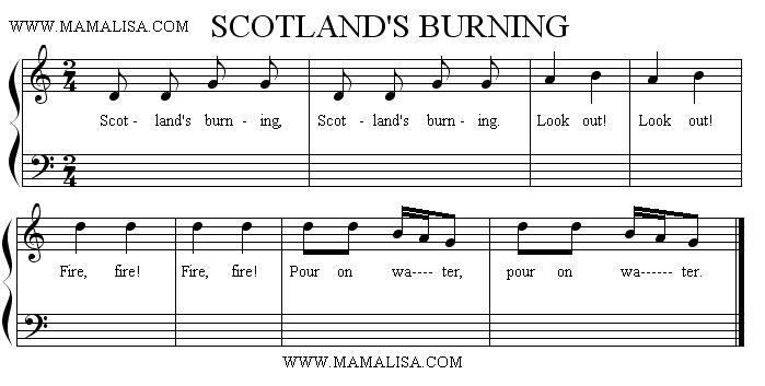 Sheet Music - Scotland's Burning