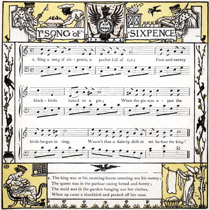 Partitura - Sing a Song of Sixpence