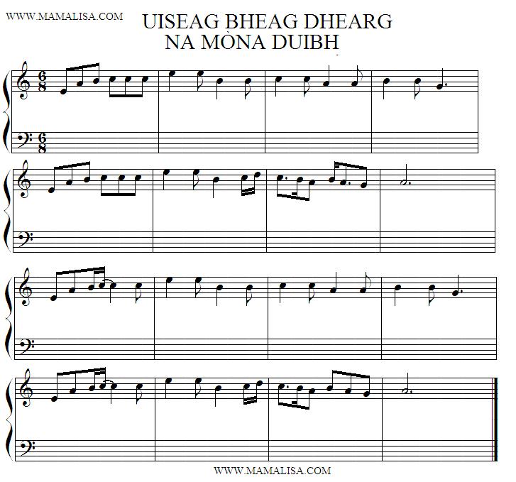Partition musicale - Uiseag bheag dhearg