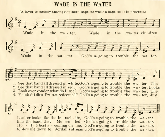 Sheet Music - Wade in the Water