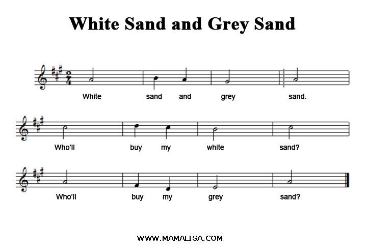 Partition musicale - White Sand and Grey Sand