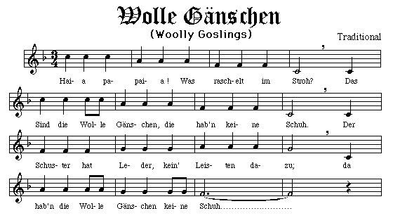 Sheet Music - Wolle Gänschen