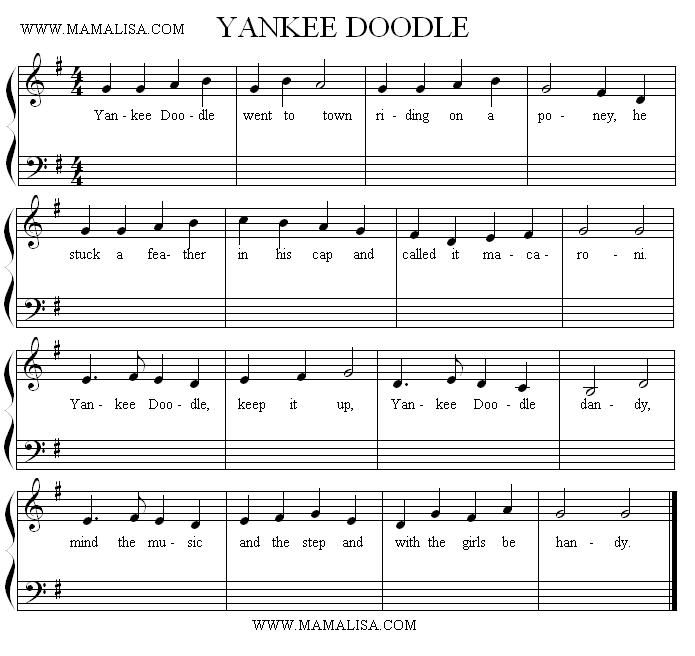 Yankee Doodle American Children S Songs The Usa Mama Lisa S World Children S Songs And Rhymes From Around The World